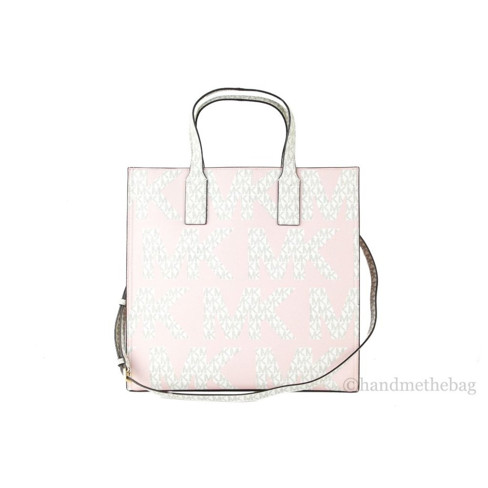 NEW Michael Kors Kenly Large Graphic Blush North South Tote Shoulder Handbag - Picture 7 of 9